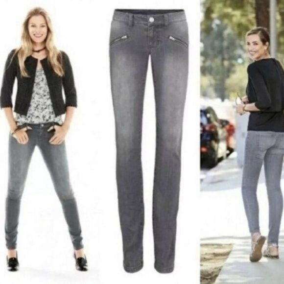 CAbi Denim - Cabi Gray Skinny Low Rise Stretchy Jeans Size 2